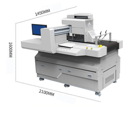Single Pass Digital UV Printer ujung pemotong Advanced Glass Cup Printer