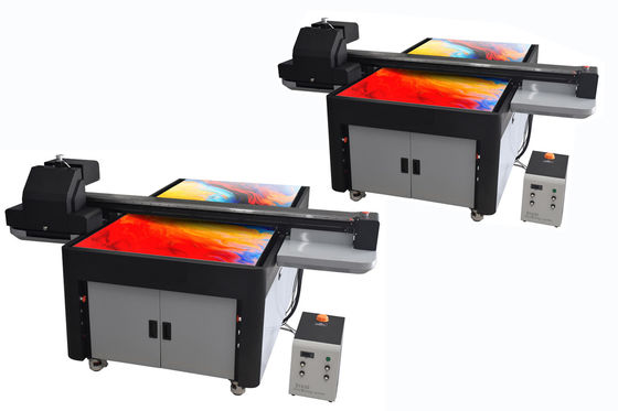 2-Printhead Wide Format UV Printer Mesin Pencetakan Tanda Profesional Dengan Tinta UV LED