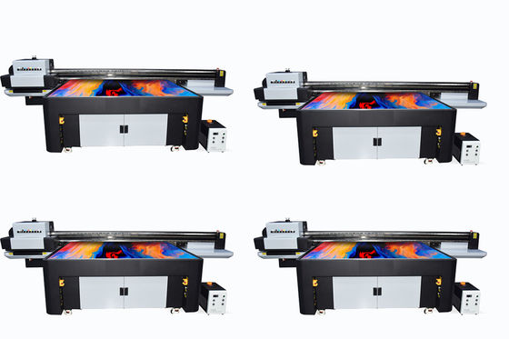 Printer UV Presisi Tinggi untuk Peralatan Kasus Ponsel Dimensi 4130 X 2000 X 1300mm Ink Color W CMYKLCLM Light Oil