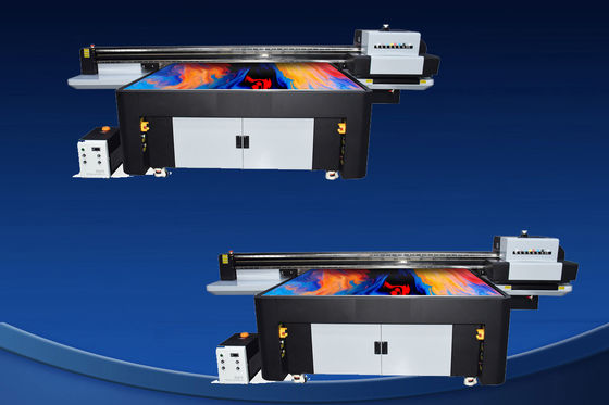 Printer Flatbed Ultrahigh UV yang dapat disesuaikan 10cm Tinggi Sedeng Dan 4130 X 2000 X 1300mm Dimensi Peralatan Untuk Mencetak
