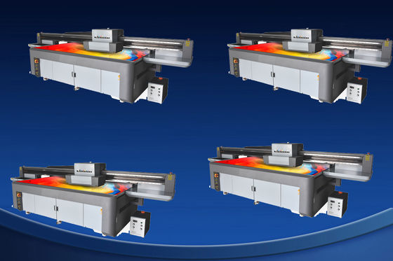 Flatbed Wide Large Format Digital Printer Percetakan Berkecepatan Tinggi