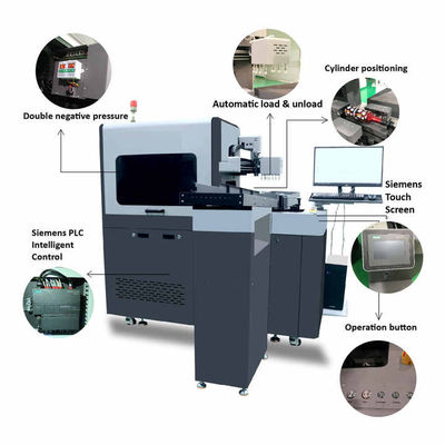 UV Flatbed Printer Dengan Sistem Pasokan Tinta Kontinyu 1812*660*10-270mm Panjang Pencetakan