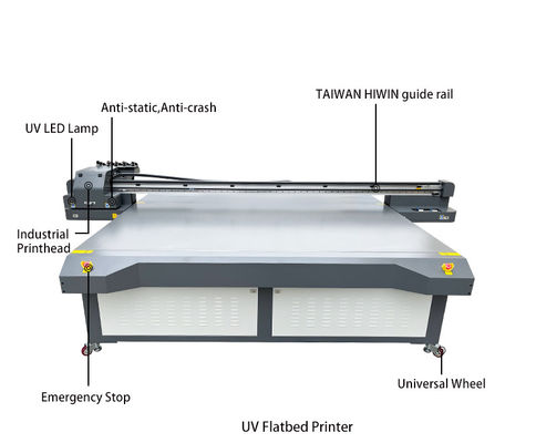 Printer Kartu UV Tinggi 10cm dengan WCMYKLCLM Light Oil LED Tinta Ramah Lingkungan