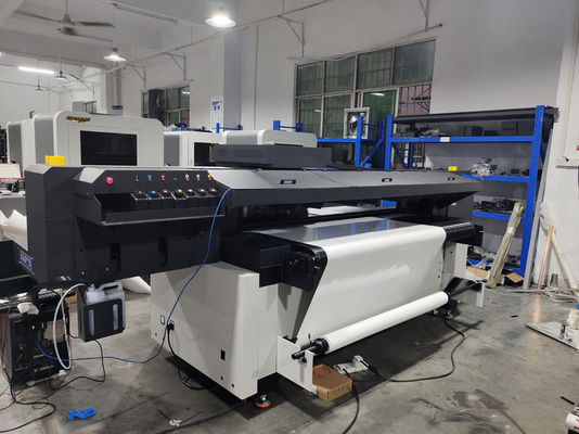 2.5m Format Besar CMYK Putih UV Roll Printer Resolusi 1440DPI
