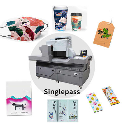 Cetak lebar Medium 0-50cm Printer UV Single Pass dengan Tinta UV Lingkungan LED dan catu daya AC 220V / 50Hz / 60HZ