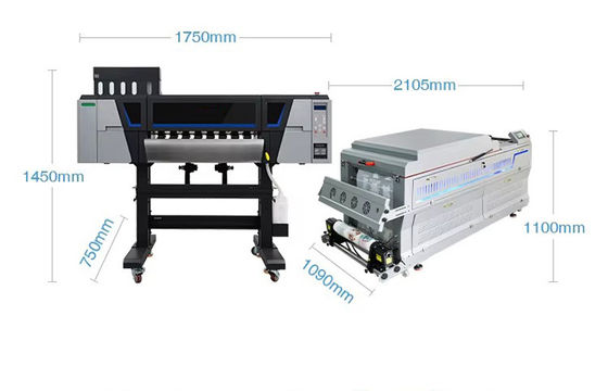 Printer UV DTF 5 warna otomatis dengan pemanas media pra dan pasca untuk film UV DTF AB