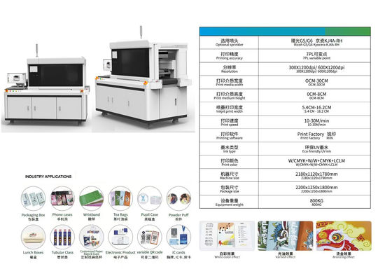 Resolusi Single Pass UV Inkjet Printer dengan kapasitas tinta 5L per warna dan Resolusi cetak hingga 1200 X 1200 Dpi