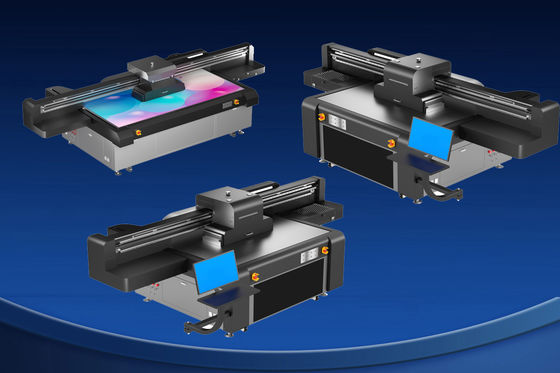 Cetak Tinggi Medium 0-10cm Printer UV Single Pass dengan Nozzle Ricoh Gen 5i dan catu daya AC 220V / 50Hz / 60HZ