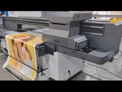 CMYKL Putih Wallpaper Komersial UV Printer Format Besar Motor Plate Type Roll To Roll Priner